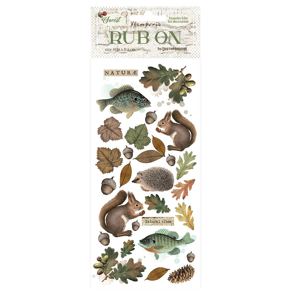 Stamperia Forest Leaves And Animals Rub Ons Dflrb117* 3 Stamperia Forest Leaves And Animals Rub Ons Dflrb117*