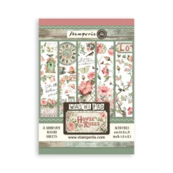 Stamperia House Of Roses A5 Washi Pad Sheets Sbw18