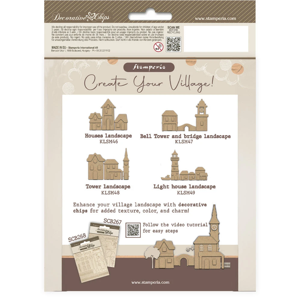 Stamperia Silent Sea House Landscape Village Crafty Shapes Klsm46 5 Stamperia Silent Sea House Landscape Village Crafty Shapes Klsm46 - Image 3