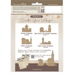 Stamperia Silent Sea Lighthouse Landscape Village Crafty Shapes Klsm49 -Simon Says Stamp Stamperia Silent Sea Lighthouse Landscape Village Crafty Shapes klsm49 back