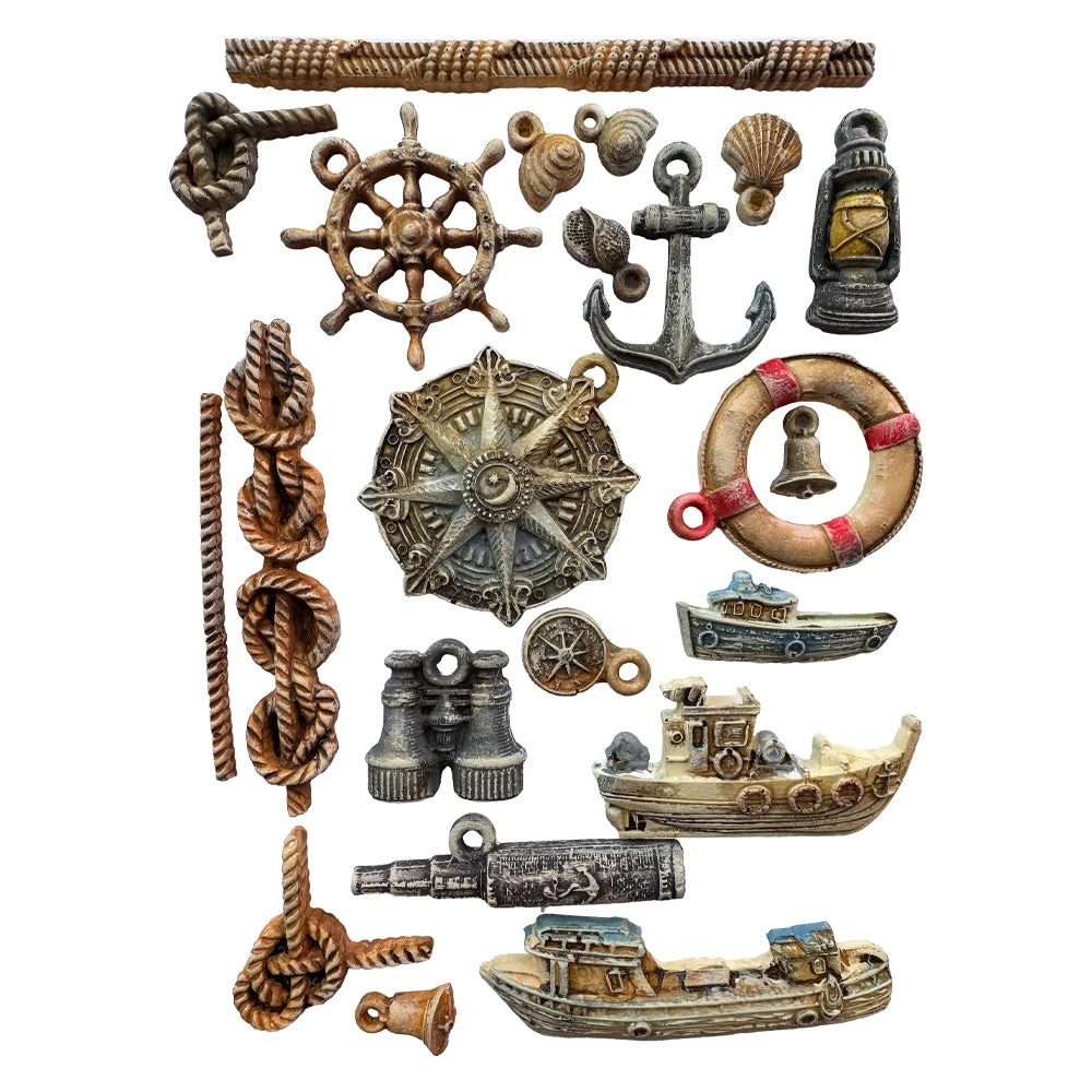 Stamperia Silent Sea Rudders And Boats A5 Silicone Mold Kacma579 - Image 2