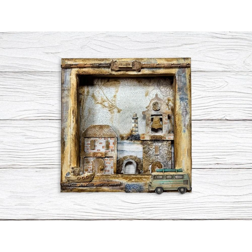 Stamperia Silent Sea Rudders And Boats A5 Silicone Mold Kacma579 - Image 4