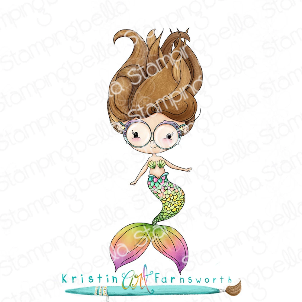 Stamping Bella Lunettes - Mermaid Cling Stamp Kf1313 3 Stamping Bella Lunettes - Mermaid Cling Stamp Kf1313