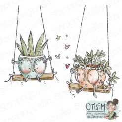 Stamping Bella Spec-tacular Swinging Pots Cling Stamp Ag1319