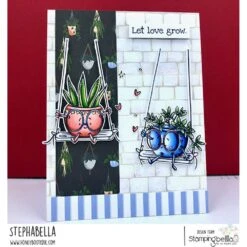 Stamping Bella Spec-tacular Swinging Pots Cling Stamp Ag1319 -Simon Says Stamp Stamping Bella Spec tacular Swinging Pots Cling Stamp ag1319 let love grown