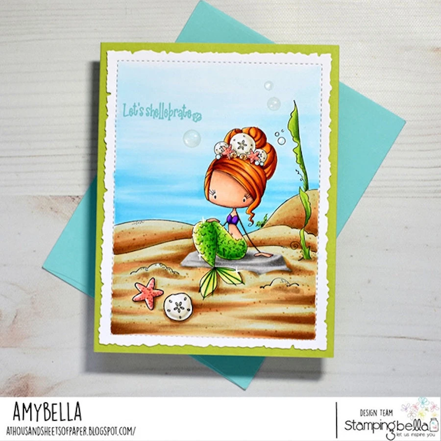 Stamping Bella Whimsabella Mermaid Serene SeaStar Cling Stamp Eb1399 4 Stamping Bella Whimsabella Mermaid Serene SeaStar Cling Stamp Eb1399 - Image 2