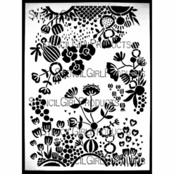 StencilGirl Garden Joy Large Stencil Ll1035