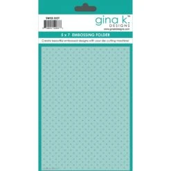 Gina K Designs SWISS DOT 5x7 Inch Embossing Folder Efsd