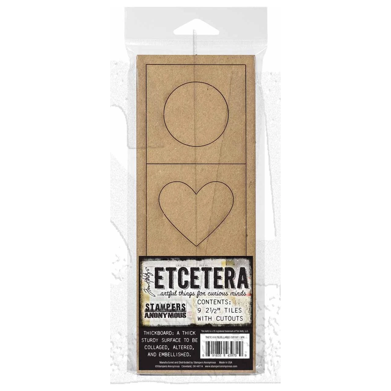 Tim Holtz Etcetera Large Cutout Tiles Thickboards Thetc-018 3 Tim Holtz Etcetera Large Cutout Tiles Thickboards Thetc-018