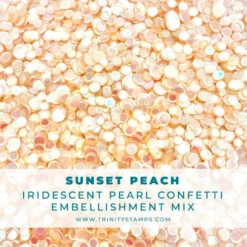 Trinity Stamps Sunset Peach Confetti Embellishment Bag Tsb-402*