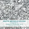 Trinity Stamps Matte Metallic Silver Confetti Embellishment Mix Tsb-425
