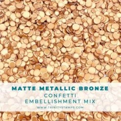 Trinity Stamps Matte Metallic Bronze Confetti Embellishment Mix Emb-0014
