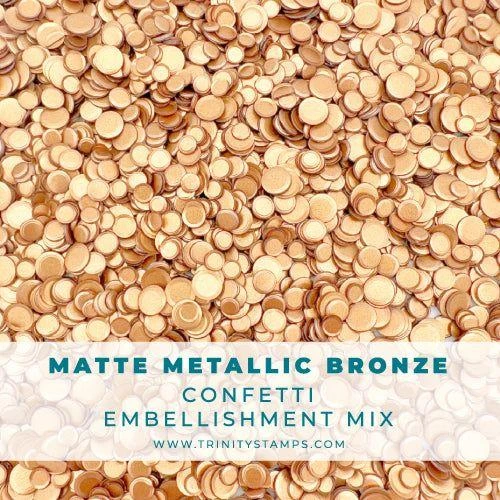 Trinity Stamps Matte Metallic Bronze Confetti Embellishment Mix Emb-0014 3 Trinity Stamps Matte Metallic Bronze Confetti Embellishment Mix Emb-0014