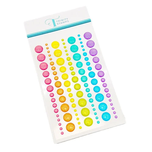 Trinity Stamps Rainbow Glitter Enamel Dots Tse-008 3 Trinity Stamps Rainbow Glitter Enamel Dots Tse-008