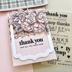 CZ Design Clear Stamps Thank You Basics Cz393c Rain Or Shine -Simon Says Stamp Thank You Basics stamp RB