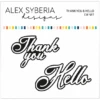 Alex Syberia Designs Thank You And Hello Die Set Asd-d-169 -Simon Says Stamp Thankyou HelloDieSet