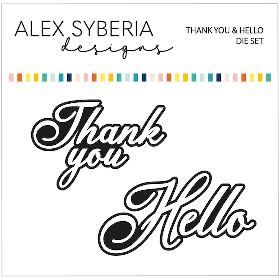 Alex Syberia Designs Thank You And Hello Die Set Asd-d-169 3 Alex Syberia Designs Thank You And Hello Die Set Asd-d-169