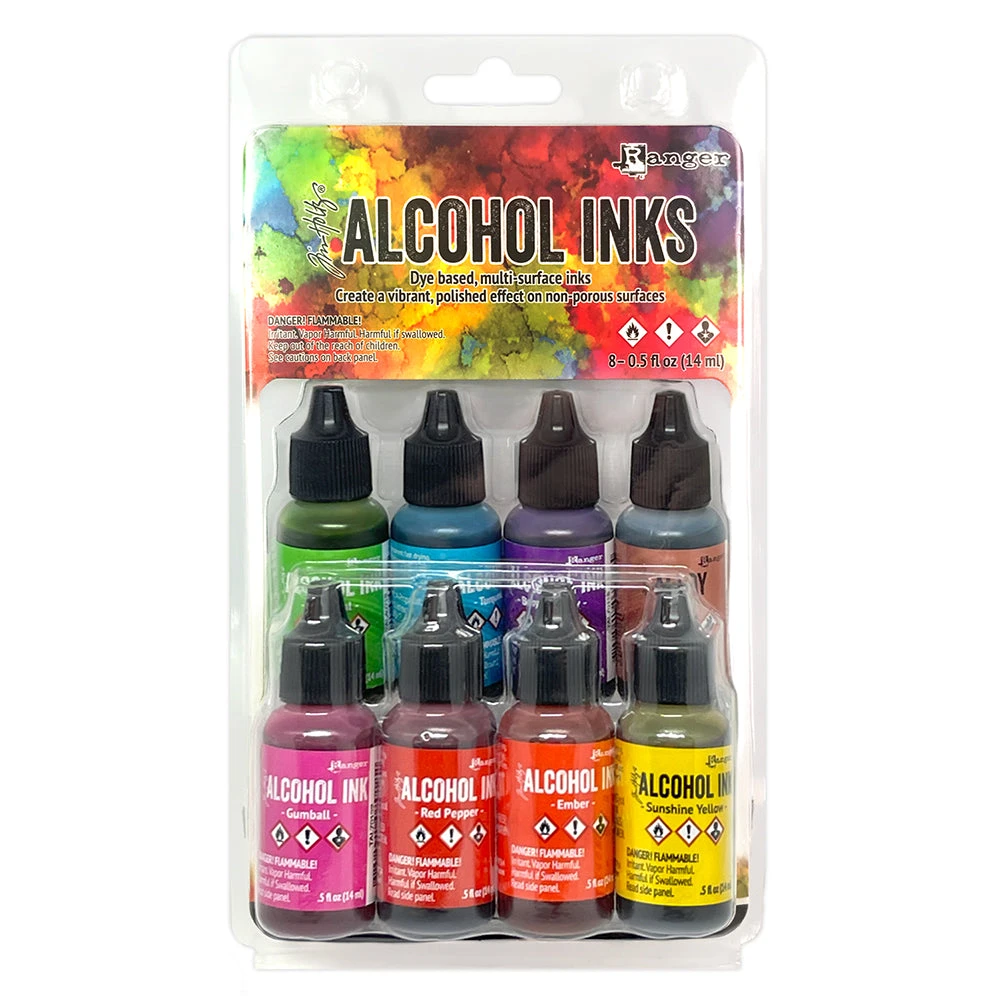 Tim Holtz Alcohol Ink Spectrum Bright 8 Pack Kit Ranger Tak79385