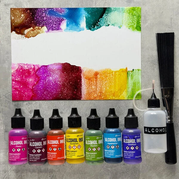 Tim Holtz Alcohol Ink Spectrum Bright 8 Pack Kit Ranger Tak79385 - Image 3