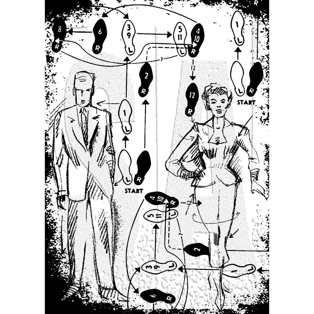 Tim Holtz Cling Rubber Components Stamp Dance Com021 3 Tim Holtz Cling Rubber Components Stamp Dance Com021