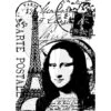Tim Holtz Cling Rubber Components Stamp Paris Com015