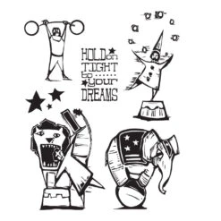 Tim Holtz Cling Rubber Stamps BIG TOP Cms191