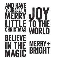 Tim Holtz Cling Rubber Stamps BOLD TIDINGS 2 CMS419