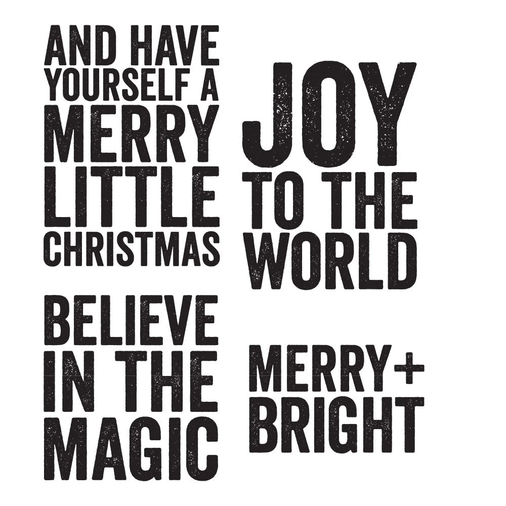 Tim Holtz Cling Rubber Stamps BOLD TIDINGS 2 CMS419 3 Tim Holtz Cling Rubber Stamps BOLD TIDINGS 2 CMS419