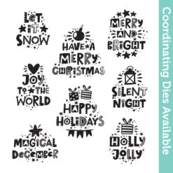 Tim Holtz Cling Rubber Stamps Holiday Whatnots Cms496