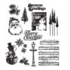 Tim Holtz Cling Rubber Stamps MINI HOLIDAYS 2 Cms096