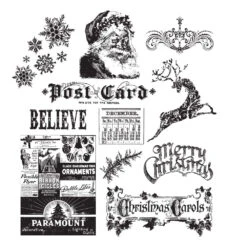 Tim Holtz Cling Rubber Stamps MINI HOLIDAYS CMS066