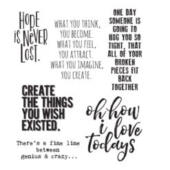 Tim Holtz Cling Rubber Stamps PONDERINGS CMS252