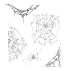 Tim Holtz Cling Rubber Stamps TANGLED WEBS CMS346