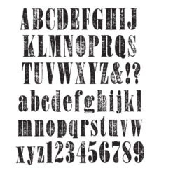 Tim Holtz Cling Rubber Stamps WORN TEXT Cms156