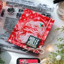 Tim Holtz Mini Stencil Set 31 Mst031 -Simon Says Stamp Tim Holtz MINI STENCIL SET 31 MST031 holly jolly