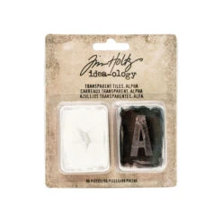Tim Holtz Idea-ology Alpha Transparent Tiles TH93566