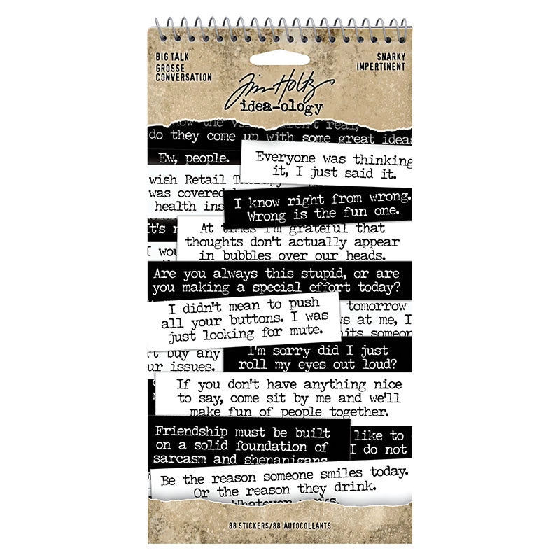 Tim Holtz Idea-ology Big Talk Snarky Th93797 3 Tim Holtz Idea-ology Big Talk Snarky Th93797