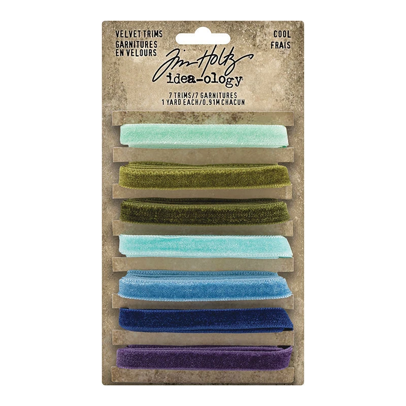 Tim Holtz Idea-ology COOL Velvet Trims Th94113 3 Tim Holtz Idea-ology COOL Velvet Trims Th94113
