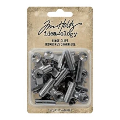Tim Holtz Idea-ology Hinge Clips Nickel Metal Hardware TH92692