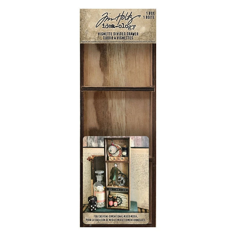 Tim Holtz Idea-ology Vignette Divided Drawer Th93793 3 Tim Holtz Idea-ology Vignette Divided Drawer Th93793