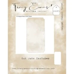 Tracy Evans Boutique Designs Ticket Snippet Stencil Ss025