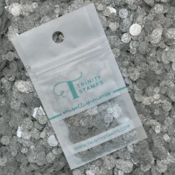 Trinity Stamps Holo Silver Sparkle Spots Embellishment Mix Emb-0234