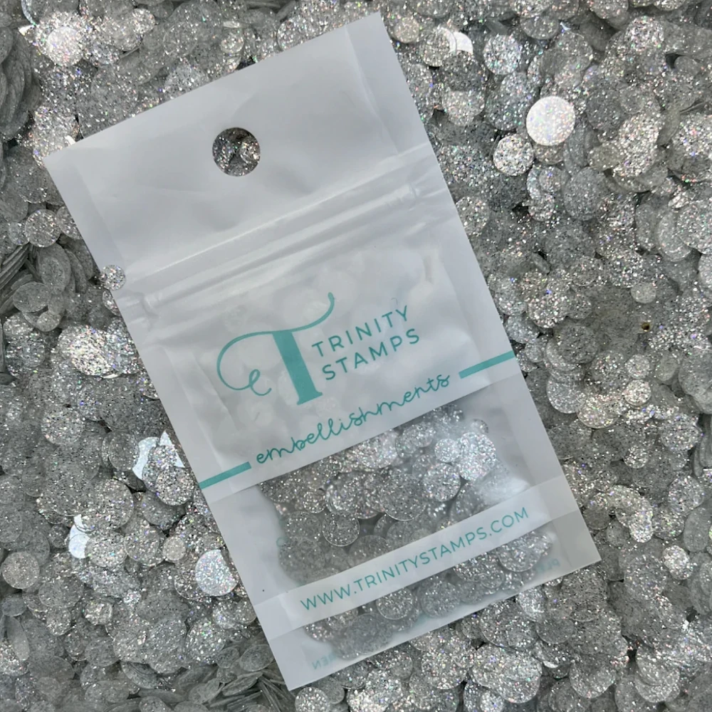 Trinity Stamps Holo Silver Sparkle Spots Embellishment Mix Emb-0234 3 Trinity Stamps Holo Silver Sparkle Spots Embellishment Mix Emb-0234