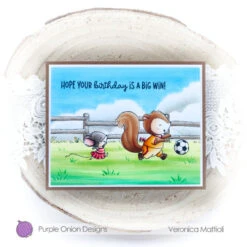 Purple Onion Designs Bandit Unmounted Cling Stamp Pod1404* -Simon Says Stamp Veronica Mattioli Bandit and Iris Card 05230.1717391789