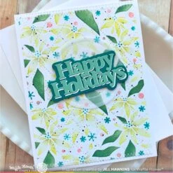 Waffle Flower Poinsettia Background Stencil 421770 -Simon Says Stamp WFC 202407 421770PoinsettiaBG Jill 00