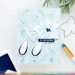 Waffle Flower Poinsettia Background Stencil 421770 -Simon Says Stamp WFC 421773 421770PoinsettiaDie n stencil PoinsettiaBackgroundStencil Lindsey1