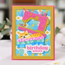 Waffle Flower Fabric Lover Die N Stencil 422034 10 Waffle Flower Fabric Lover Die N Stencil 422034 -Simon Says Stamp Waffle Flower Fabric Lover Die n stencil 422034 birthday wishes