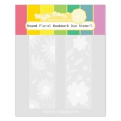Waffle Flower Round Floral Bookmark Duo Stencils 421559