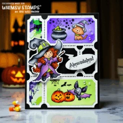Whimsy Stamps Halloween Tricks Nofuss Masks Wsnfm52 -Simon Says Stamp Whimsy Stamps Halloween Tricks Nofuss Masks wsnfm52 cat