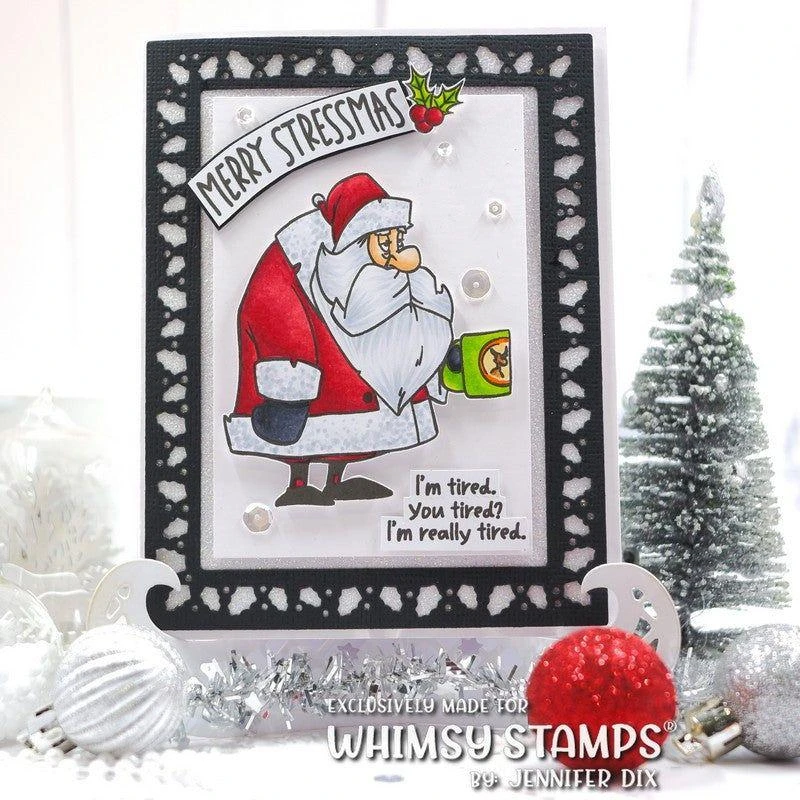 Whimsy Stamps Merry Stressmas Clear Stamps And Mask Set 4 Whimsy Stamps Merry Stressmas Clear Stamps And Mask Set - Image 2